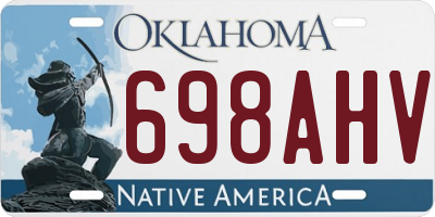 OK license plate 698AHV