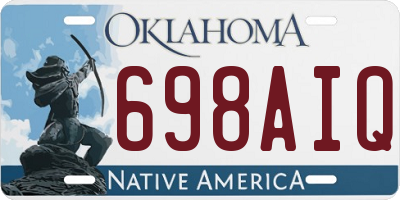 OK license plate 698AIQ
