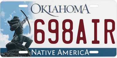 OK license plate 698AIR