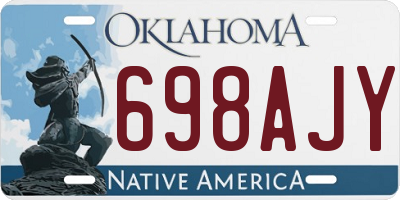 OK license plate 698AJY