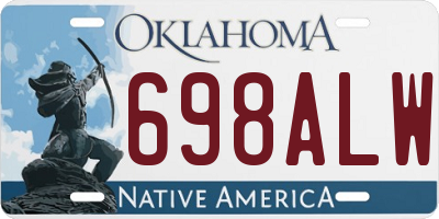 OK license plate 698ALW