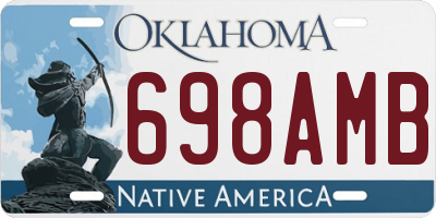 OK license plate 698AMB