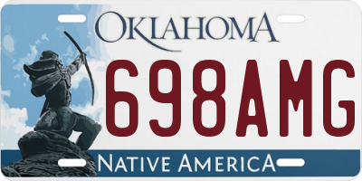 OK license plate 698AMG