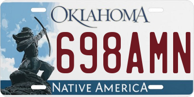 OK license plate 698AMN