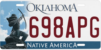 OK license plate 698APG