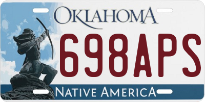 OK license plate 698APS