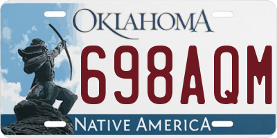 OK license plate 698AQM