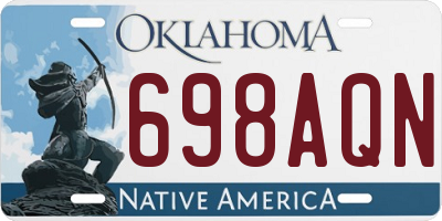 OK license plate 698AQN
