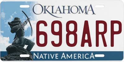 OK license plate 698ARP