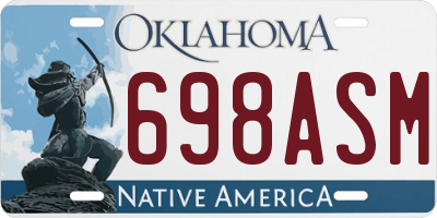 OK license plate 698ASM