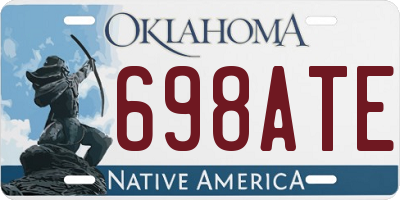 OK license plate 698ATE