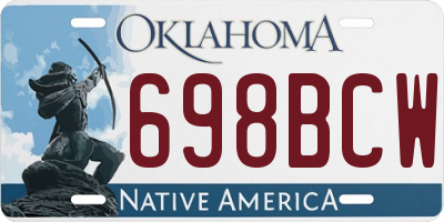 OK license plate 698BCW