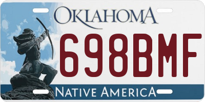 OK license plate 698BMF