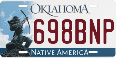 OK license plate 698BNP
