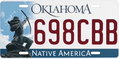 OK license plate 698CBB
