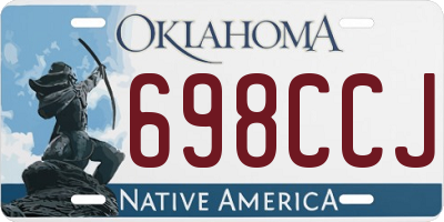 OK license plate 698CCJ