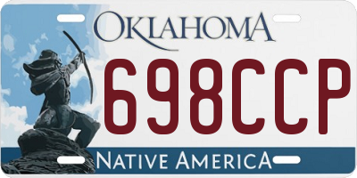OK license plate 698CCP