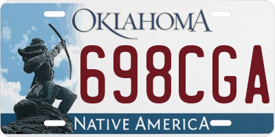 OK license plate 698CGA