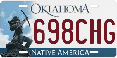 OK license plate 698CHG