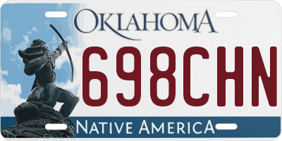 OK license plate 698CHN