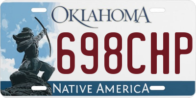OK license plate 698CHP