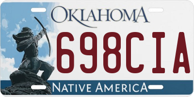 OK license plate 698CIA