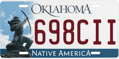 OK license plate 698CII