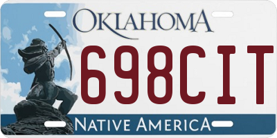 OK license plate 698CIT