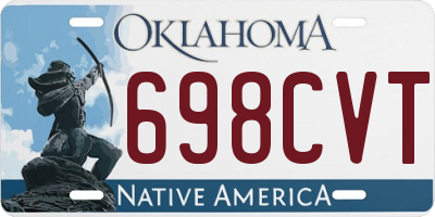 OK license plate 698CVT