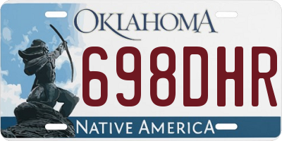 OK license plate 698DHR