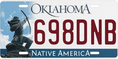 OK license plate 698DNB