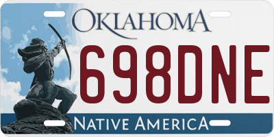 OK license plate 698DNE