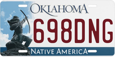 OK license plate 698DNG