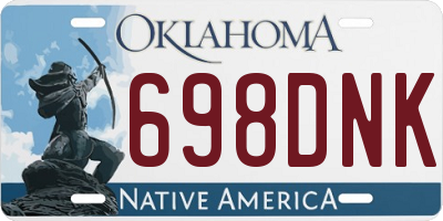 OK license plate 698DNK
