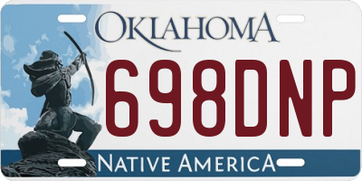 OK license plate 698DNP