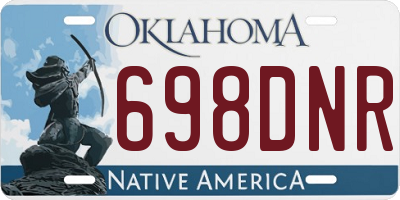 OK license plate 698DNR