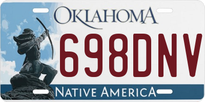 OK license plate 698DNV