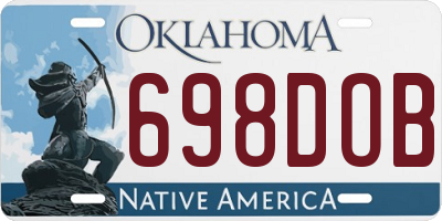 OK license plate 698DOB
