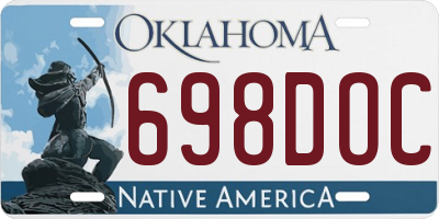 OK license plate 698DOC