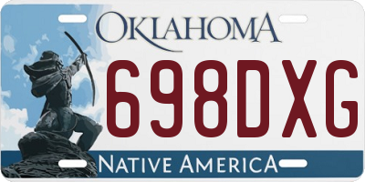 OK license plate 698DXG