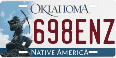 OK license plate 698ENZ