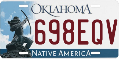 OK license plate 698EQV