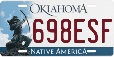 OK license plate 698ESF