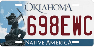 OK license plate 698EWC