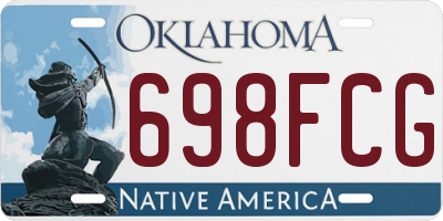 OK license plate 698FCG