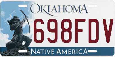 OK license plate 698FDV
