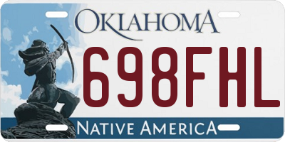 OK license plate 698FHL