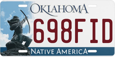 OK license plate 698FID