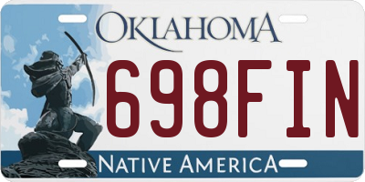 OK license plate 698FIN