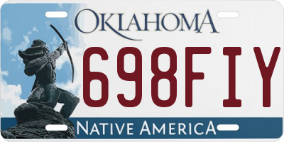 OK license plate 698FIY